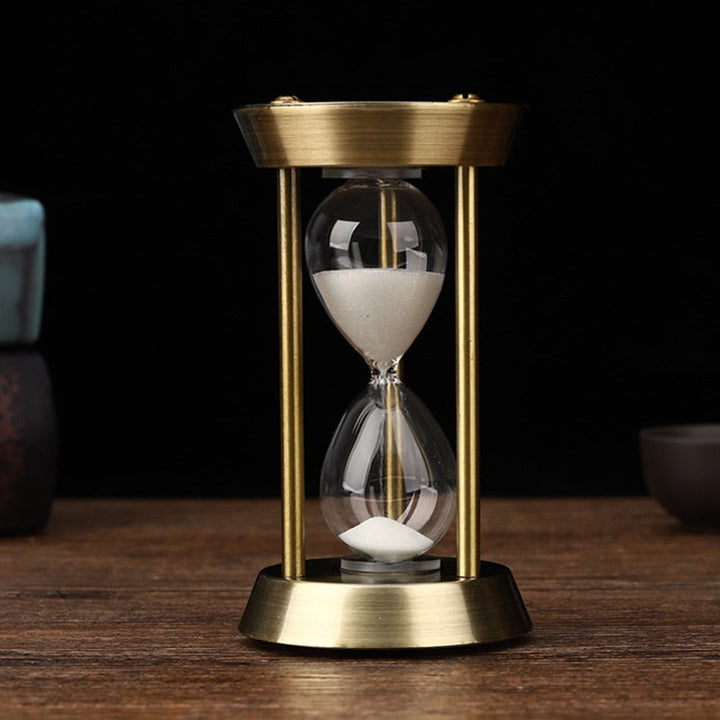 Norvo | 3/5/10 minutter retro metall håndverk timeglass pendel hjemme kontor skrivebord arrangement ornament sandtimer sandglass dekorasjon