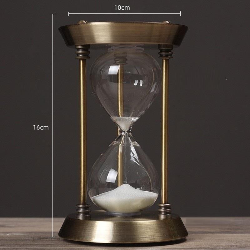 Norvo | 3/5/10 minutter retro metall håndverk timeglass pendel hjemme kontor skrivebord arrangement ornament sandtimer sandglass dekorasjon