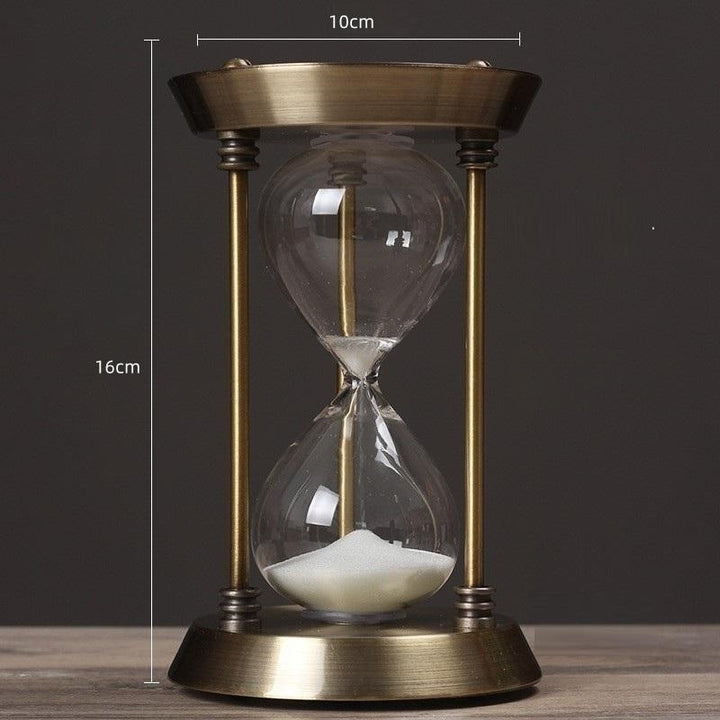 Norvo | 3/5/10 minutter retro metall håndverk timeglass pendel hjemme kontor skrivebord arrangement ornament sandtimer sandglass dekorasjon