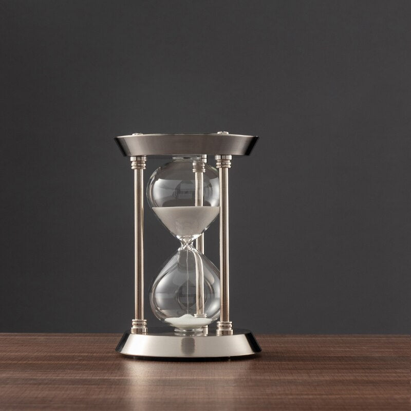 Norvo | 3/5/10 minutter retro metall håndverk timeglass pendel hjemme kontor skrivebord arrangement ornament sandtimer sandglass dekorasjon