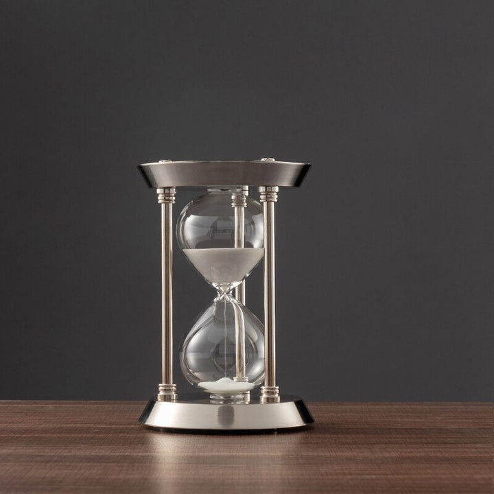 Norvo | 3/5/10 minutter retro metall håndverk timeglass pendel hjemme kontor skrivebord arrangement ornament sandtimer sandglass dekorasjon