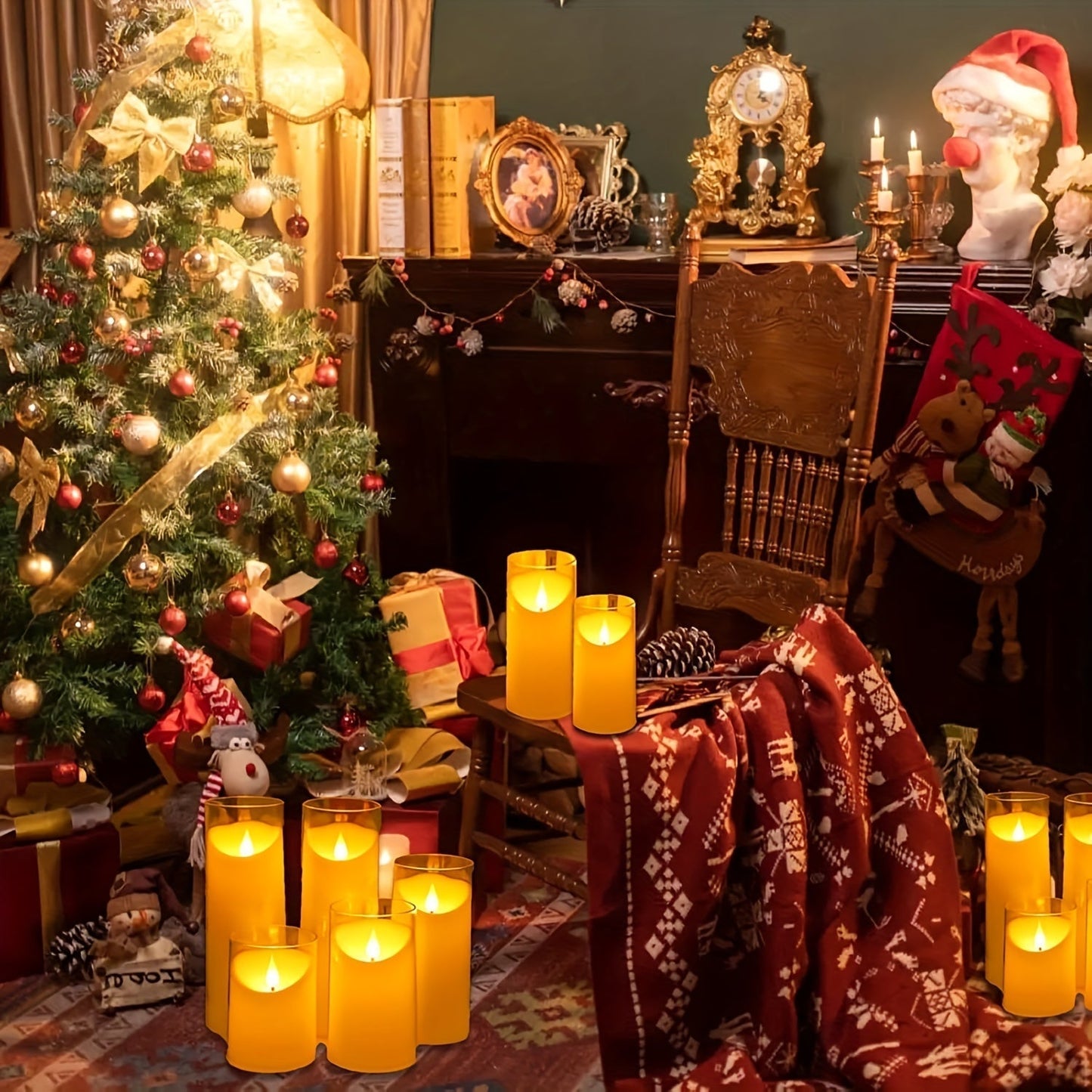 Norvo | CandleAura - LED Grå Lys med Realistisk Flamme