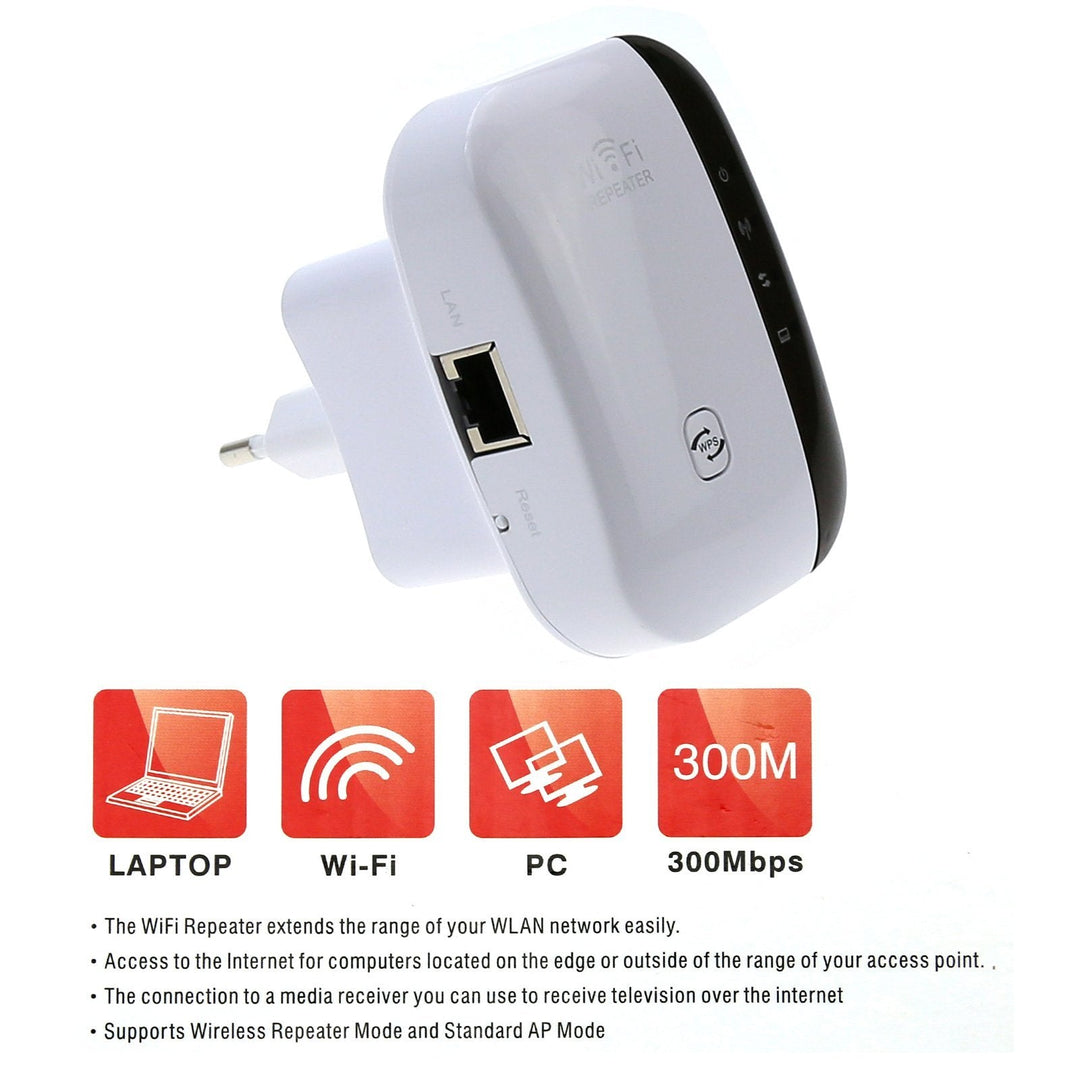 Norvo | 3 Modeller Trådløs WiFi Repeater WiFi Rekkeviddeforsterker 300Mbps Signalförsterker 802.11N/B/G Booster Repetidor WiFi Reapeter