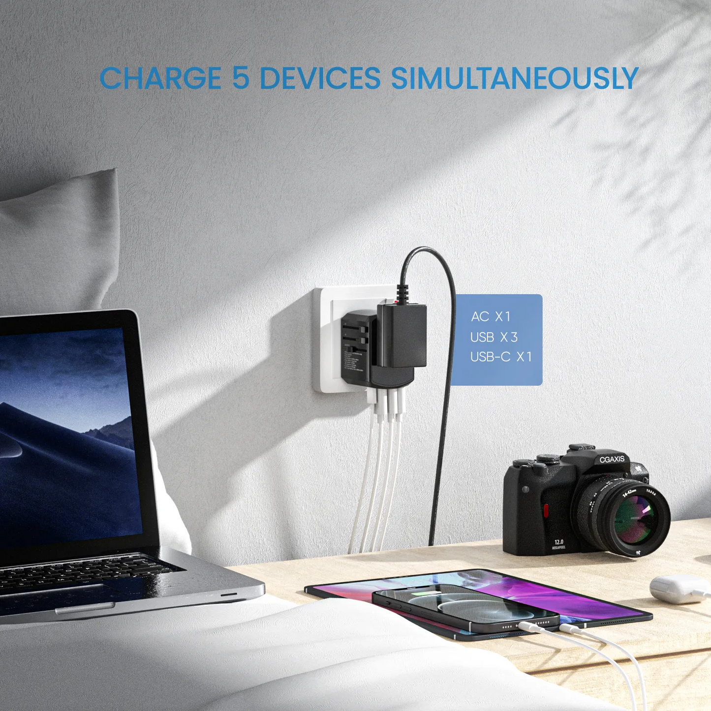 Norvo | Ultimate Travel Power Hub: All-in-One Universal Adapter