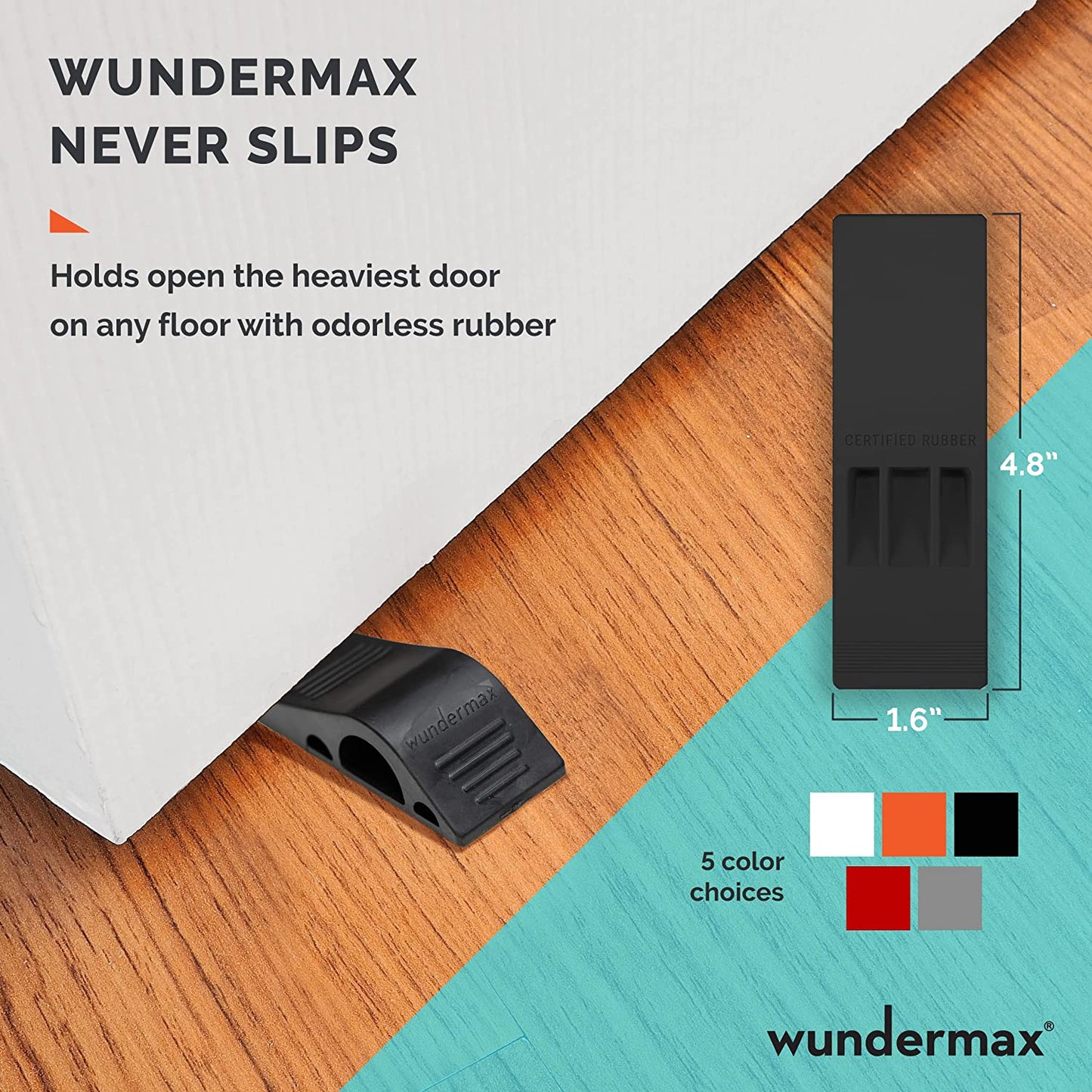 Norvo | 3-Pack: Wundermax Gummi Sikkerhets Dørstopper