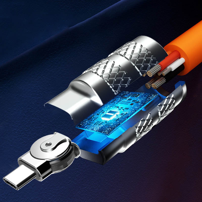 Norvo | 180° Anti-Break Hurtigladnings Datakabel (120W)