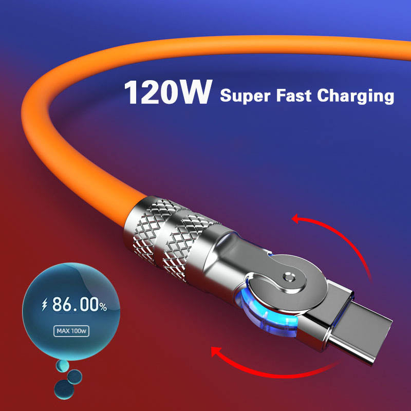 Norvo | 180° Anti-Break Hurtigladnings Datakabel (120W)