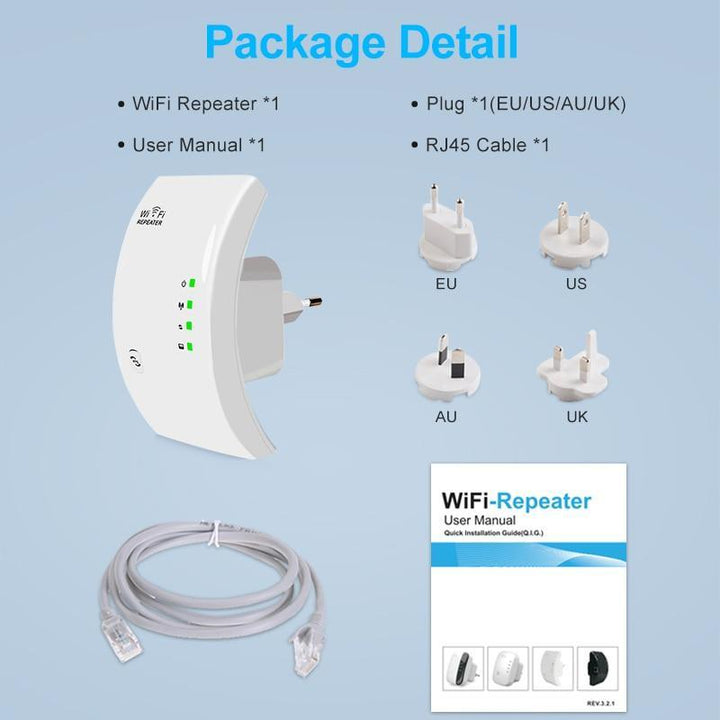 Norvo | 300Mbps Trådløs WiFi Repeater WiFi Forsterker WiFi Forsterker Wi Fi Lang Signalrekkevidde Utvider Wi Fi repeater 802.11N Tilgangspunkt
