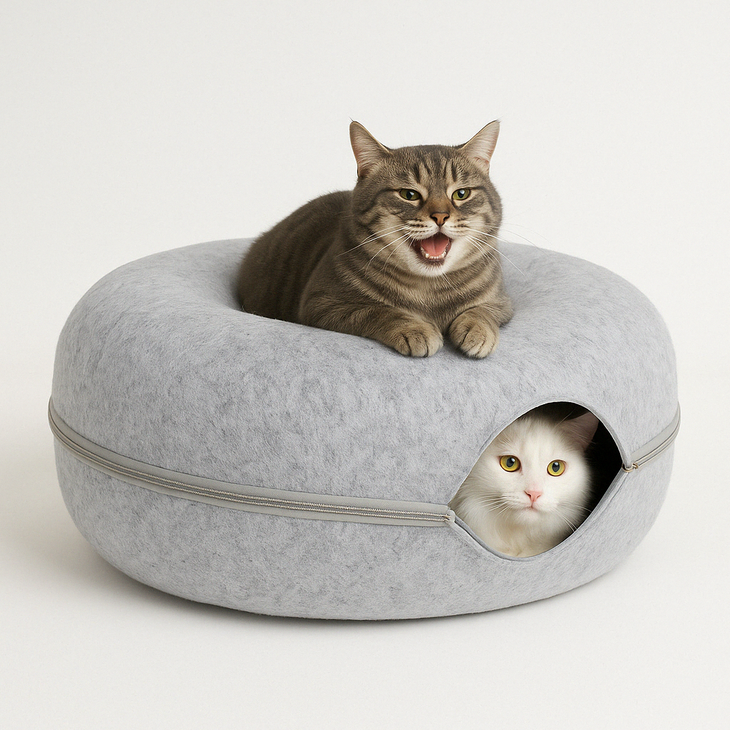 Norvo | Katt Sofa Filttunnel Hule for Flere Katter