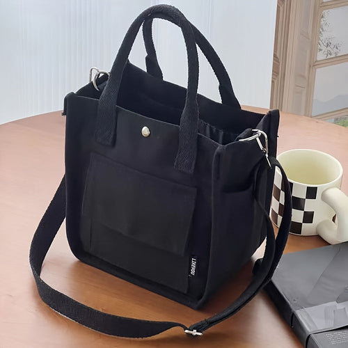 UrbanEase Canvas Slingbag – Hvit skulderveske med magnetlukking og justerbar stropp | Norvo