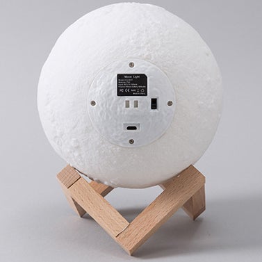 Norvo | Kreativ Mini Oppladbar 3D Utskrevet Måne 1-Lys LED Bordlampe