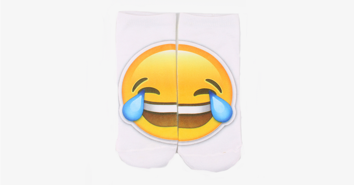 Norvo | 3D smilende emoji mote ensidig trykk bomull sokker