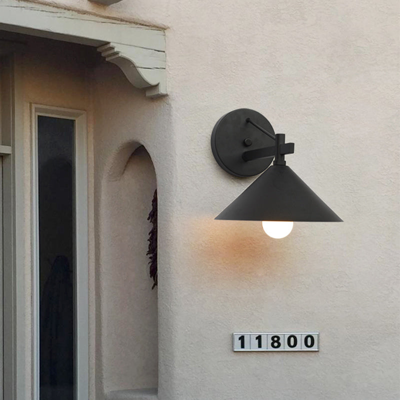 Industriell Metall Kjegle Vegglampe Vintage | Norvo