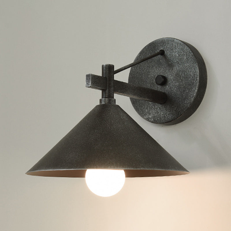 Industriell Metall Kjegle Vegglampe Vintage | Norvo