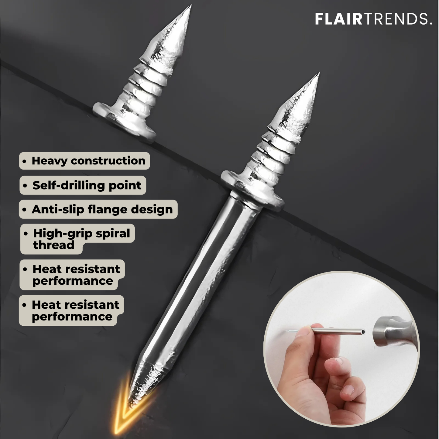 Norvo | FixProX — Sterk Kraft Festing for Feilfrie Vegger uten Boring og Stress! (100 stykk)