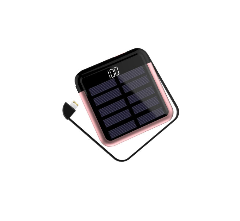 Norvo | Tinier & Thinner Solenergi Power Bank med 3-i-1 Skjult Kabel