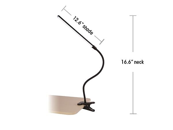 Norvo | Ottlite Clip-On Led Lampe - Justerbart Clearsun Lys For Skriver, Piano, Og Bord, Svart