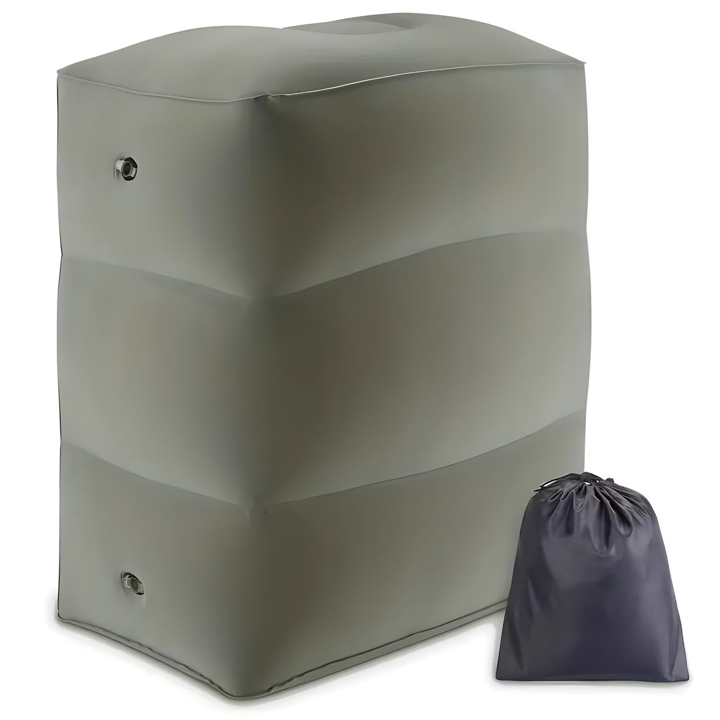 Norvo | Oppblåsbar Reisefotstøtte | Ergonomisk, Justerbar Høyde & Kompakt for Fly, Tog, Busser & Kontorbruk