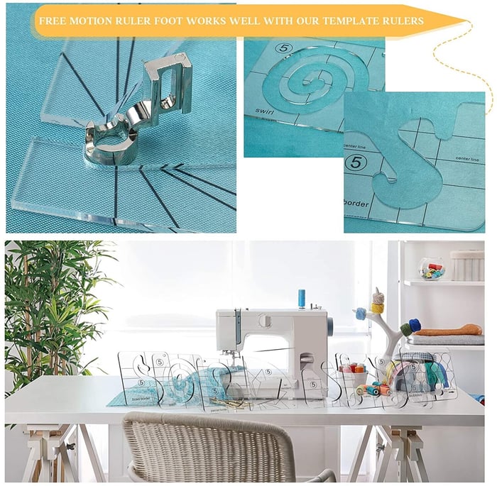 Norvo | Free-Motion Plagg Linjal Sett(12 PCS)