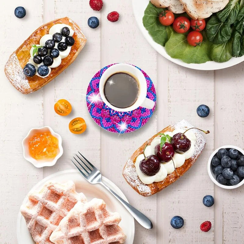 Norvo | Diamond Crafts Coaster Diamond Painting Coaster (Mandala)