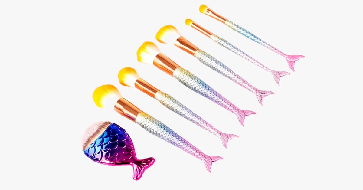 Norvo | Mermaid Dream Glam Brush Set - Perfekt din sminke på en glamorøs måte