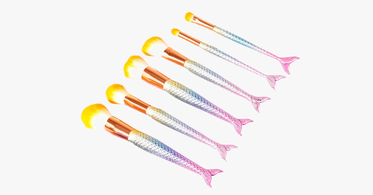 Norvo | Mermaid Dream Glam Brush Set - Perfekt din sminke på en glamorøs måte