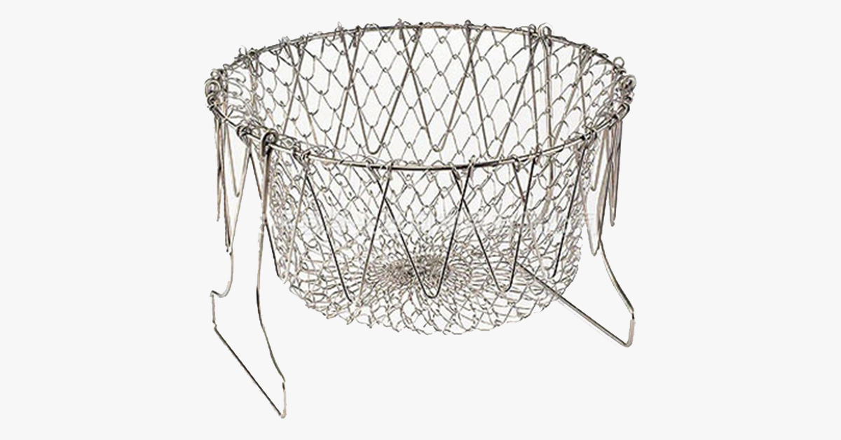 Norvo | Sammenleggbar Stekepannekurv Kjøkkenapparat – Effektiv Matlaging Som Aldri Før!