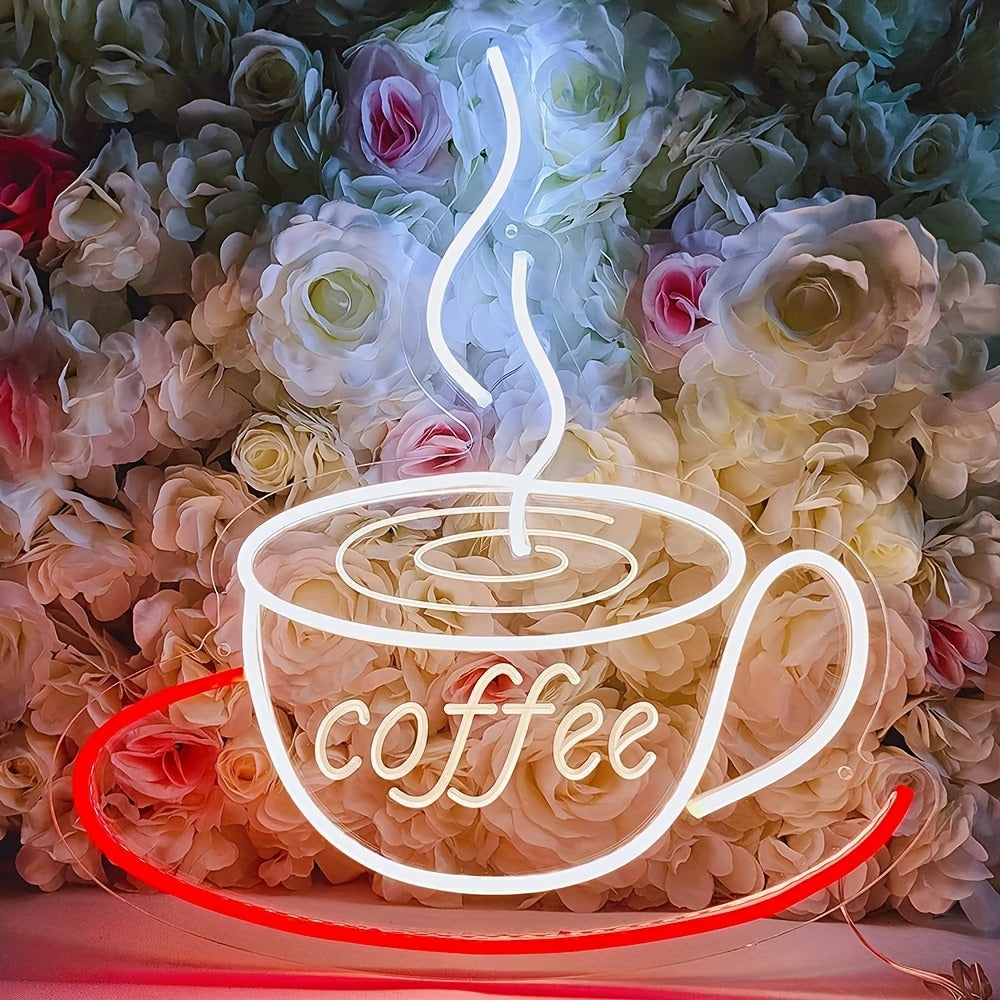 Norvo | LED Neon Kaffe Krus Vegglampe