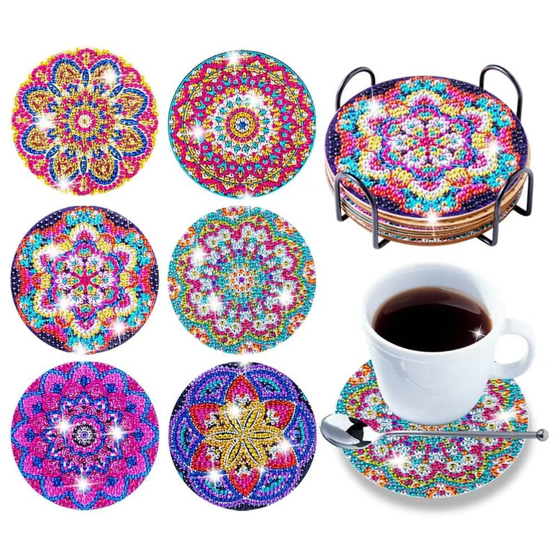 Norvo | Diamond Crafts Coaster Diamond Painting Coaster (Mandala)