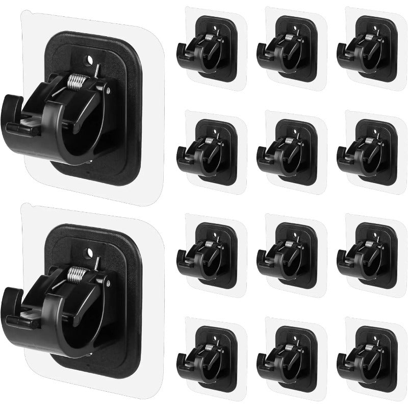 Norvo | Nail-Free Justerbare Gardinstang Braketter Holder – Bor-Fri & Vegg-Sikker