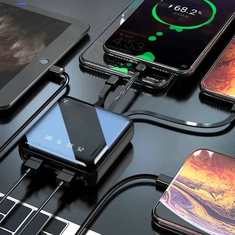 Norvo | Mini Power Bank 4-Tråder 20,000mAh