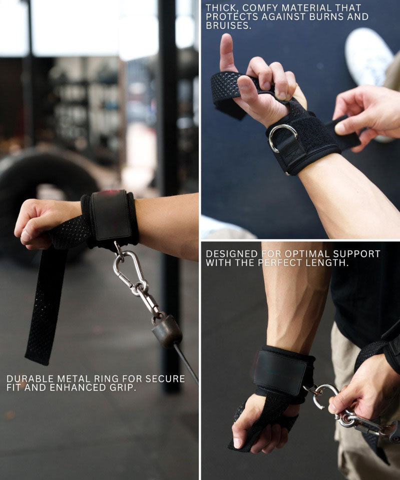 Norvo | Phase-3 D-Ring Løftestropper – Tungt Duty Grip Støtte for Vekttrening