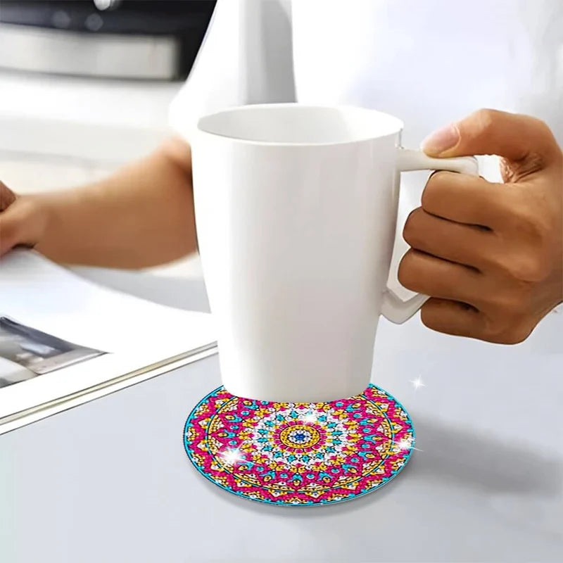 Norvo | Diamond Crafts Coaster Diamond Painting Coaster (Mandala)