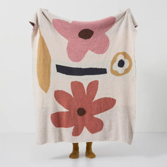 Norvo | Bohemian Blomstret Strikket Pledd