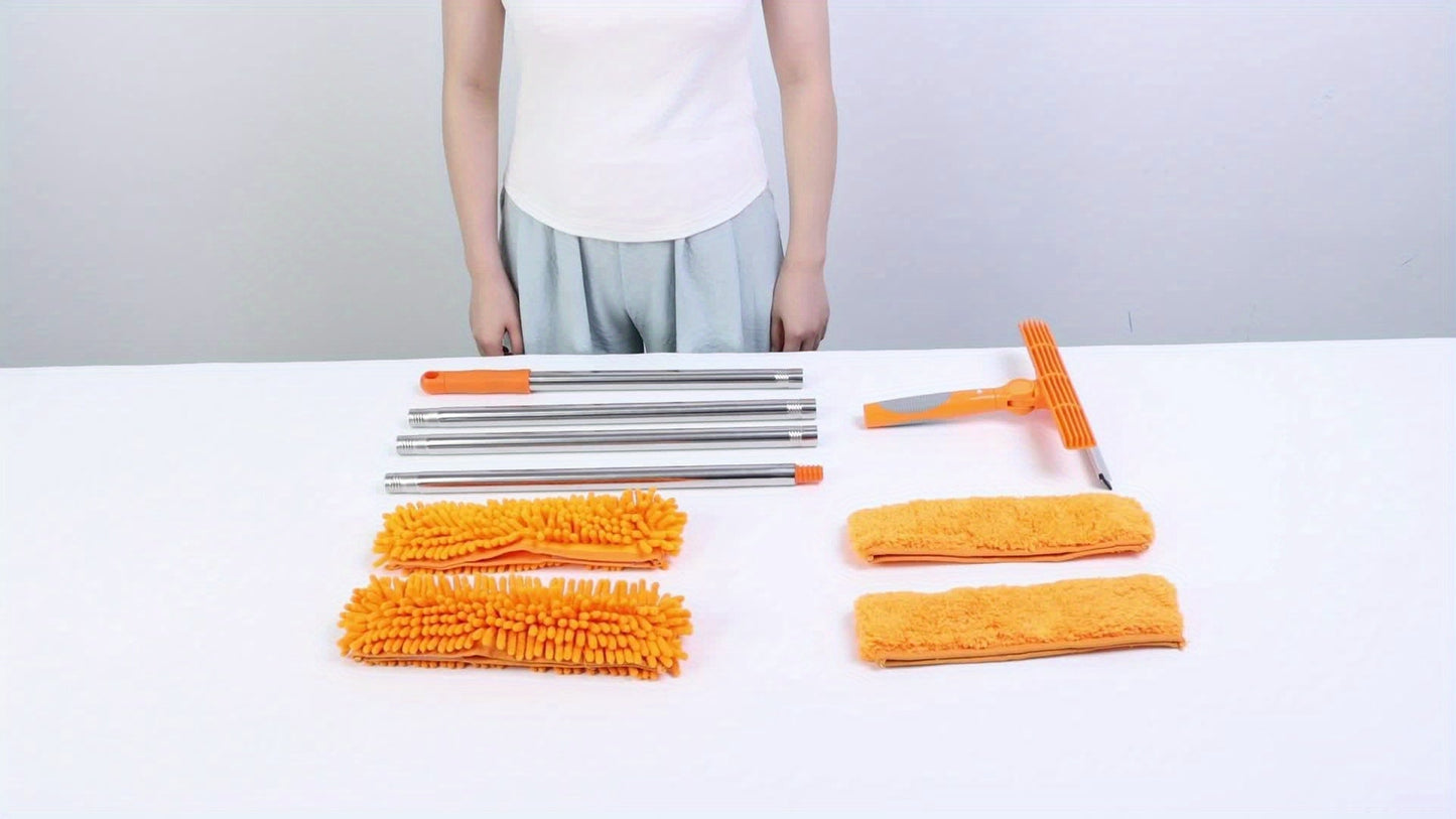 Norvo | Crystal Clear Vindu Cleaner – Profesjonelt 2-i-1 Teleskopisk Vindu og Glass Rengjøringssystem