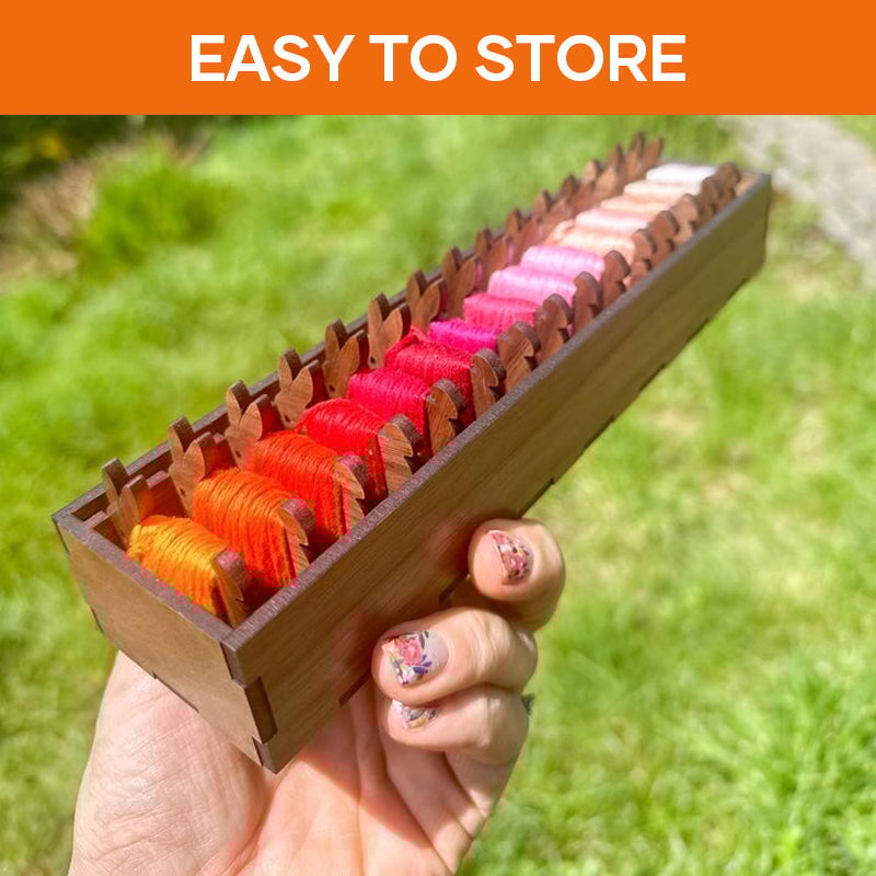 Norvo | Broderitråd Organizer | Tre Kanin Spole Sett | 16-Delt | Oppbevaringskorrall Inkludert