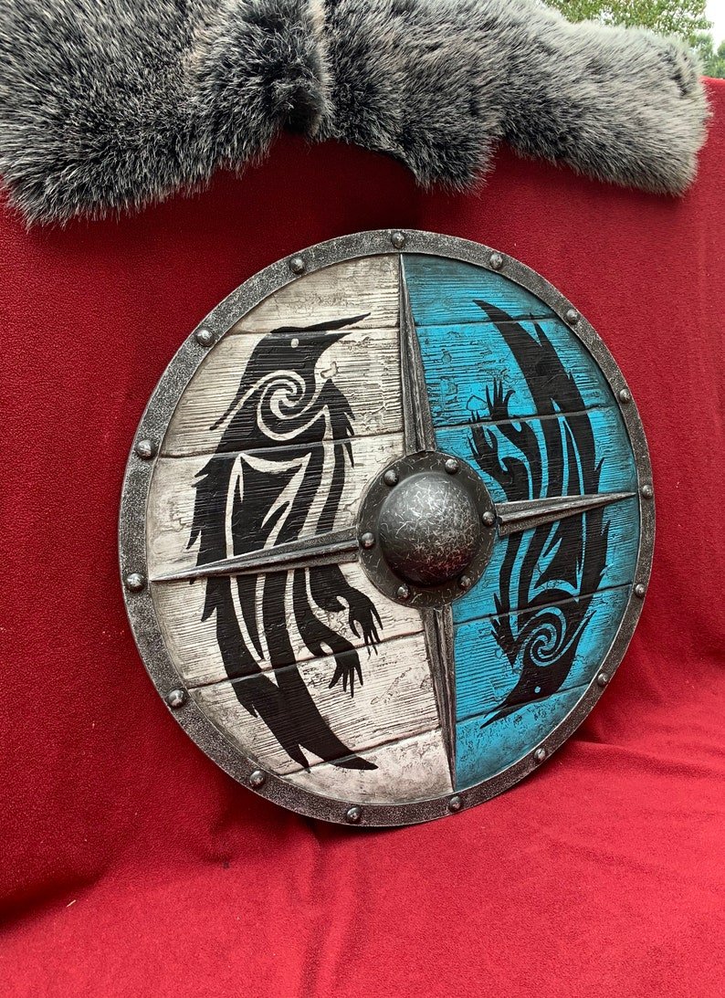 Norvo | Eivor Valhalla Raven Kamp Skadet Viking Tre Skjold 30CM