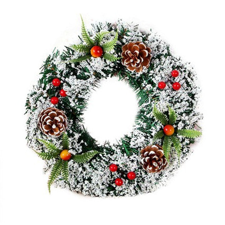 Norvo | Jule Flocket Krans Dekorasjon 20CM, 30CM, 40CM