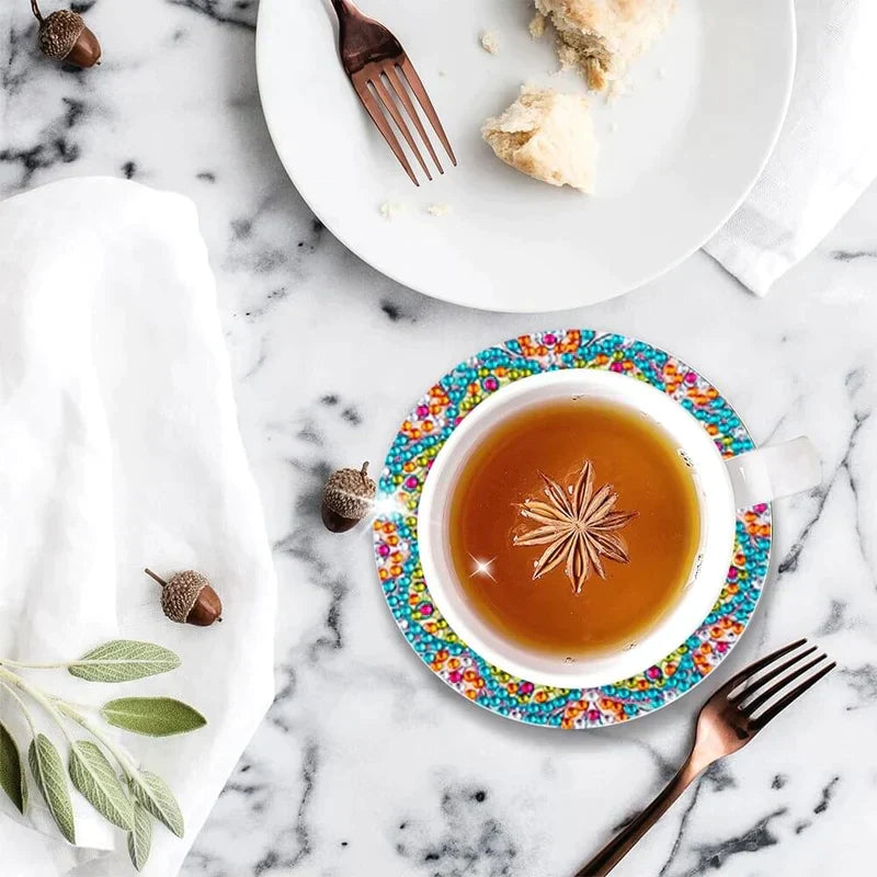 Norvo | Diamond Crafts Coaster Diamond Painting Coaster (Mandala)