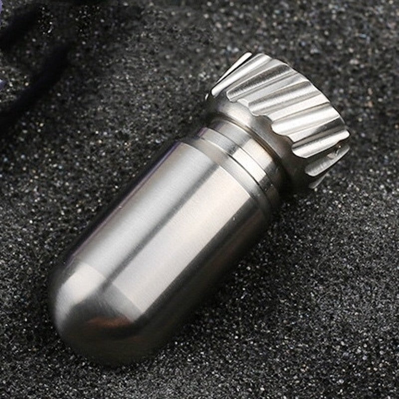 Norvo | Bærbar Vanntett Titanlegering Pilleboks, for Utendørs, Camping, Reising