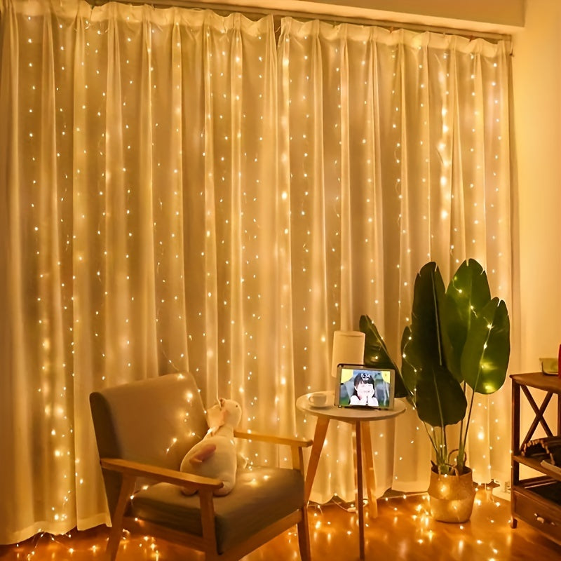 Norvo | Fairy Lights Curtain Varm Hvit LED USB Sett