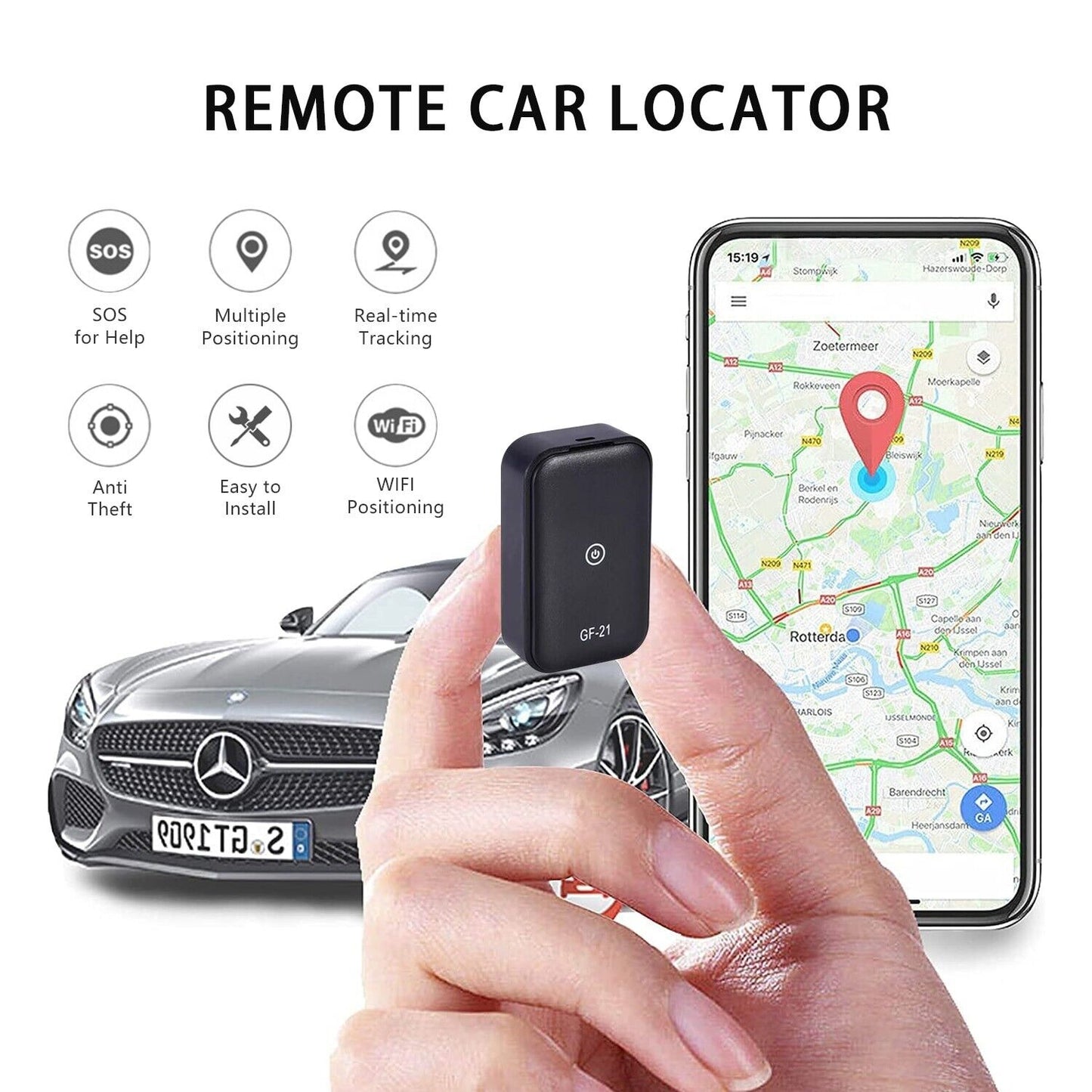 Norvo | Magnetisk bil kjøretøy ekstra signal GSM GPRS tracker locator sanntid