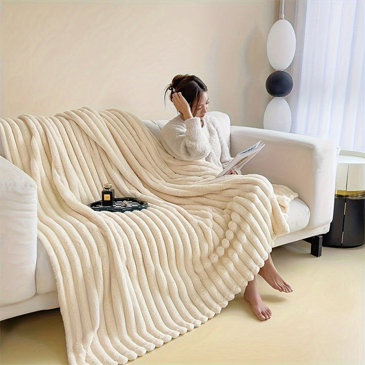 LuxeFleece – Elegant fransk stil teppe for Comfort Norvo