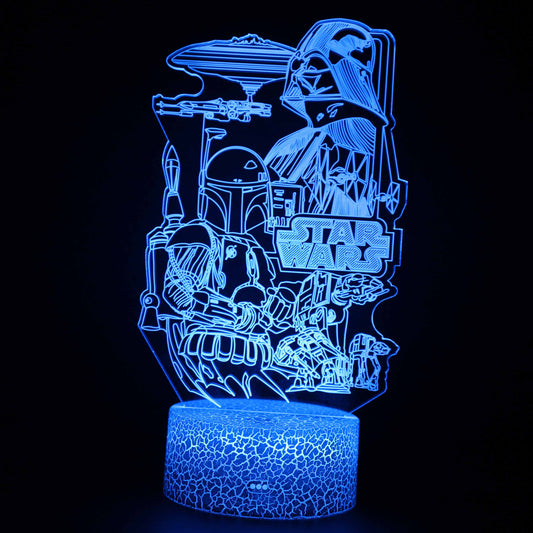 Norvo | Star Wars 3D Optisk Illusjon Lampe