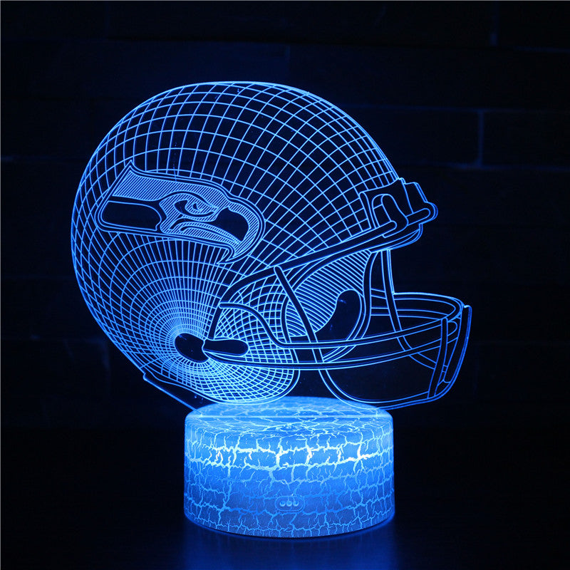 Norvo | Seahawks Fotballhjelm 3D Optisk Illusjon Lampe