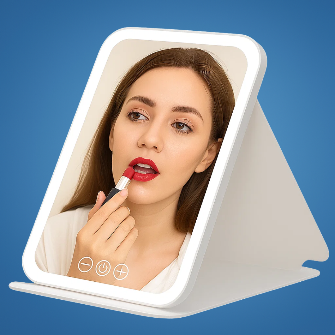 Justerbar 3-farge belysning – Oppladbar bærbar design – Perfekt for reisende og skjønnhetsfans Norvo