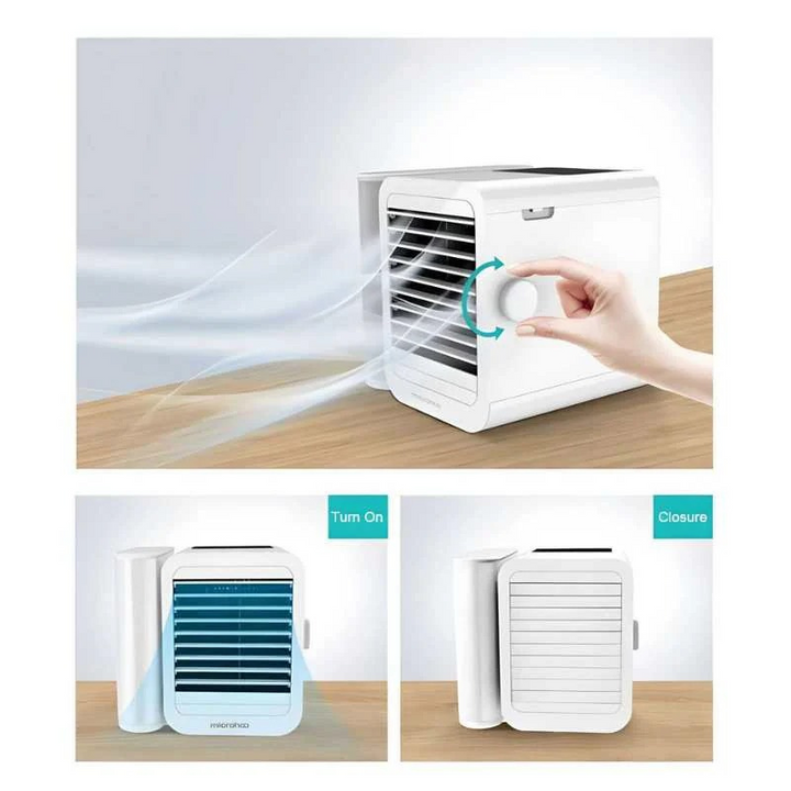 Norvo | Hexton | Bærbar MicroCool Mini Klimaanlegg med 1000ml Vannbeholder | Personlig Kjøling & Luftfukter