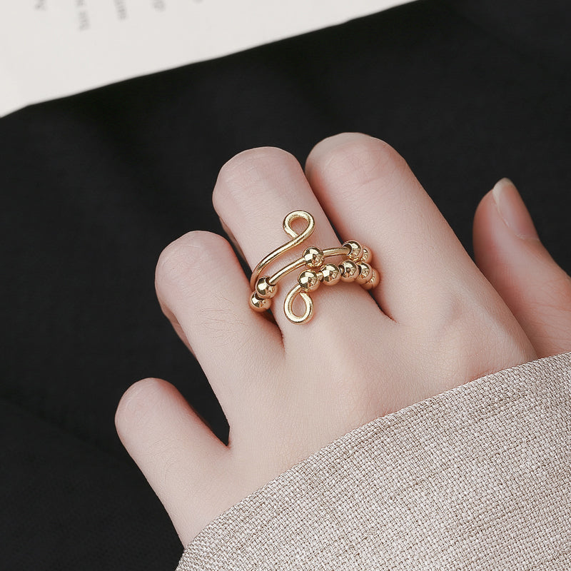 Norvo | Distribuer Dine Frykt Sirkel Perler Fidget Ring