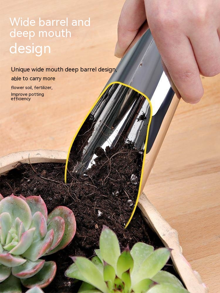 Norvo | Rustfritt Stål Scoop for Pottemuld – Robust Plantescoop for Hage og Balkong