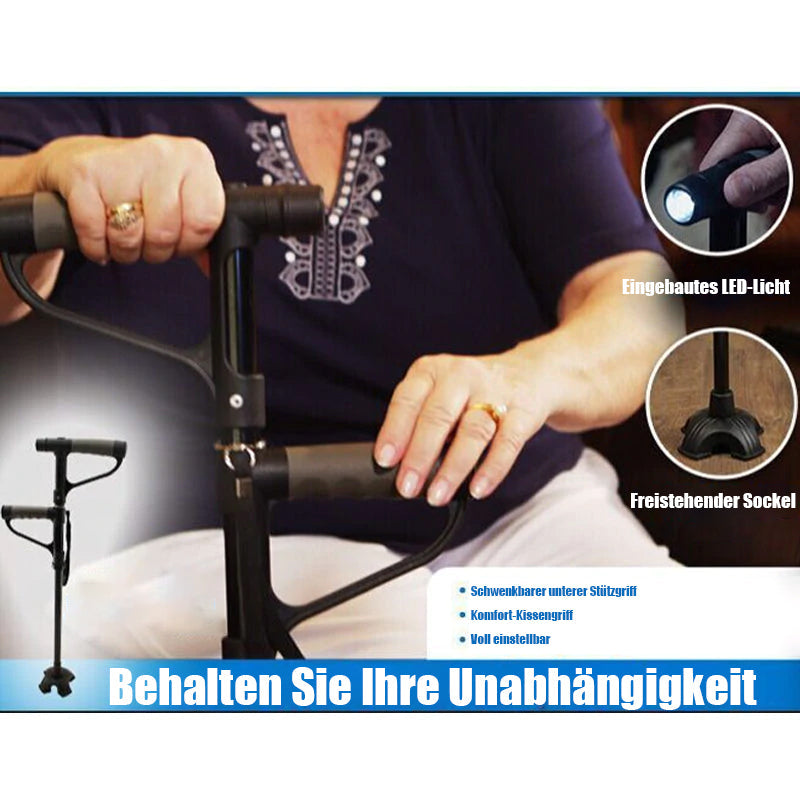 Norvo | Ikke-glidende sammenleggbar gåstokk med LED-lys